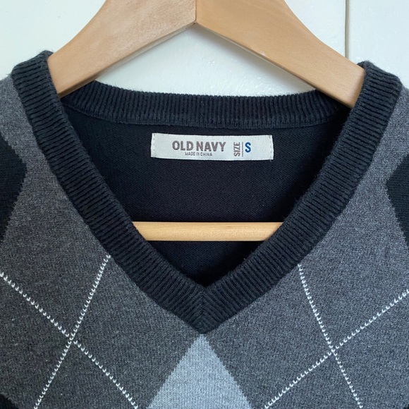 Old Navy Black Plaid Sweater (S) - Picture 3 of 4